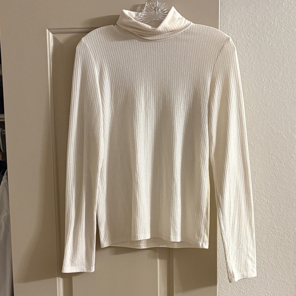 Madewell Cream Textured Knit Top
